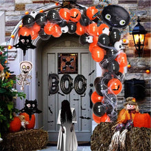 Load image into Gallery viewer, 93pcs Halloween Balloons Garland Kit Balloon Arch Kit DIY Big Spider Skull Bat Foil Balloon For Halloween Party Home Decoration
