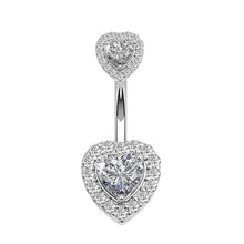 Load image into Gallery viewer, Love Belly Umbilical Ring Creative Zircon Navel Decoration Umbilical Ring