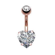 Load image into Gallery viewer, Hot Heart-Shaped Belly Umbilical Ring Creative Zircon Navel Decoration Umbilical Ring Piercing Jewelry Hot