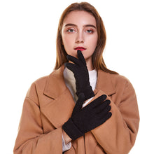 Load image into Gallery viewer, Cashmere-like Knitted Gloves Women's Jacquard Reverse Touch Screen Cute Fashion Winter Gloves