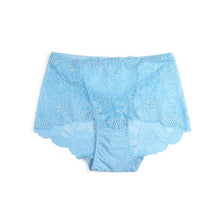 Load image into Gallery viewer, 10 Color Women Sexy Lace Panties Flowers Embroidery Underwear Mid Waist Butt Lift Seamless Briefs Plus Size Elasticity Panty