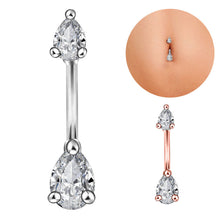 Load image into Gallery viewer, Belly Ring Creative Exquisite Zircon Navel Stud Piercing Jewelry