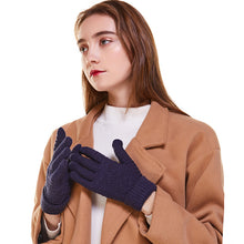 Load image into Gallery viewer, Cashmere-like Knitted Gloves Women's Jacquard Reverse Touch Screen Cute Fashion Winter Gloves