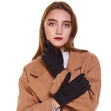 Load image into Gallery viewer, Cashmere-like Knitted Gloves Women's Jacquard Reverse Touch Screen Cute Fashion Winter Gloves