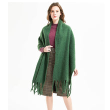 Load image into Gallery viewer, Season New Thick Tassel Circle Sand Solid Color Scarf Women's Thickened Men's Shawl