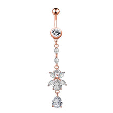 Load image into Gallery viewer, Belly Ring Creative Exquisite Zircon Navel Stud Piercing Jewelry