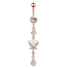Load image into Gallery viewer, Belly Ring Creative Exquisite Zircon Navel Stud Piercing Jewelry