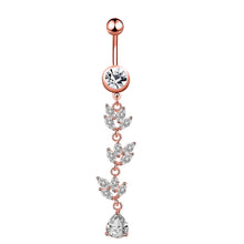 Load image into Gallery viewer, Belly Ring Creative Exquisite Zircon Navel Stud Piercing Jewelry