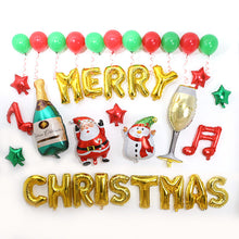 Load image into Gallery viewer, Christmas Decoration Balloon Set Happy New Year English Letter Aluminum Balloon Package Showcase Shop