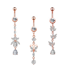Load image into Gallery viewer, Belly Ring Creative Exquisite Zircon Navel Stud Piercing Jewelry