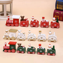 Load image into Gallery viewer, Christmas Decorations Christmas Wooden Train Children's Kindergarten Christmas Holiday Gift Window Decoration