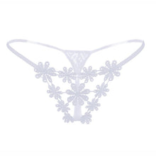 Load image into Gallery viewer, Women's Lingerie Embroidery G String Hollow Out Thong Underwear Femal T-Back Sexy Low-Waist Panties KL65