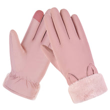 Load image into Gallery viewer, Autumn and Winter Warm Gloves Women's Velvet Cold Protection Outdoor Riding Touch Screen Gloves Fur Mouth Rabbit Cotton Gloves