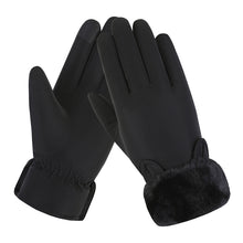 Load image into Gallery viewer, Autumn and Winter Warm Gloves Women's Velvet Cold Protection Outdoor Riding Touch Screen Gloves Fur Mouth Rabbit Cotton Gloves