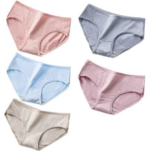 Load image into Gallery viewer, 5Pcs Cotton Panties Breathable Women Underwear Briefs Solid Pantys Ladies Underpants