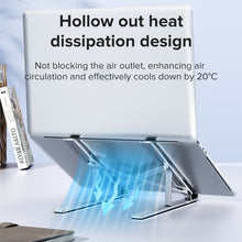 Load image into Gallery viewer, Laptop Stand Foldable Aluminum Alloy Bracket Portable Cooling Adjustable Non-slip Tablet Holder for 4-15.6 Inch Laptop Computer Tablet