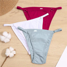Load image into Gallery viewer, Cotton Briefs Panties Women 3Pcs/set Sexy Low Waist Underwear M-2XL Ladies Cotton Underpants Soft Feamle Lingerie 2021