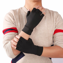 Load image into Gallery viewer, Indoor Sports Copper Fiber Health Care Half Finger Gloves Rehabilitation Training Pressure Gloves