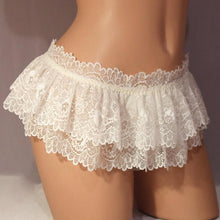 Load image into Gallery viewer, Women Lace Panties with Ruffles Sexy Underwear Thong Panties Skirt Lace Lingerie Frill Panties