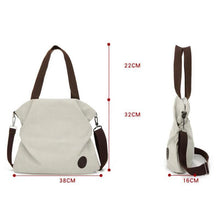 Load image into Gallery viewer, Shoulder Bag Women Corduroy Canvas Tote Foldable Reusable sDhopping Bags Beach Bag CODE