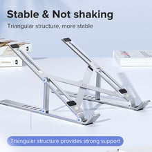 Load image into Gallery viewer, Laptop Stand Foldable Aluminum Alloy Bracket Portable Cooling Adjustable Non-slip Tablet Holder for 4-15.6 Inch Laptop Computer Tablet
