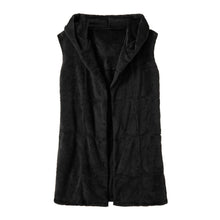 Load image into Gallery viewer, Women Sleeveless Hooded Coat Solid Color Plus Size Warm Long Wool Coat