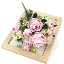 Load image into Gallery viewer, A bunch of beautiful artificial peony roses silk flowers DIY home garden party wedding decoration artificial flowers