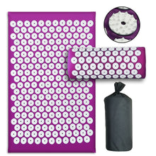 Load image into Gallery viewer, Acupuncture Back Massage Mat with Needles Lotus Spike Mat Kuznetsov's Applicator Yoga Mat Relieve Neck and Back Massager