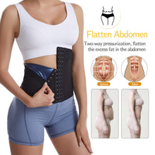 Load image into Gallery viewer, Adjustable Sauna Slimming Belt for Women Shaperwear Training Belly Sheath Corset Sweat Fat Burning Strap Body Shaper Weight Loss