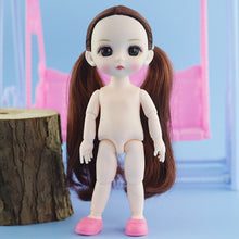 Load image into Gallery viewer, Adollya 16cm BJD Doll Nude Body Ball Jointed Swivel Doll 3D Eyes 13 Moveable Joints Body Make-up Princess 1/12 BJD Dolls