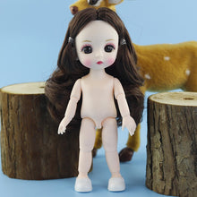 Load image into Gallery viewer, Adollya 16cm BJD Doll Nude Body Ball Jointed Swivel Doll 3D Eyes 13 Moveable Joints Body Make-up Princess 1/12 BJD Dolls
