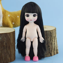 Load image into Gallery viewer, Adollya 16cm BJD Doll Nude Body Ball Jointed Swivel Doll 3D Eyes 13 Moveable Joints Body Make-up Princess 1/12 BJD Dolls