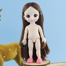 Load image into Gallery viewer, Adollya 16cm BJD Doll Nude Body Ball Jointed Swivel Doll 3D Eyes 13 Moveable Joints Body Make-up Princess 1/12 BJD Dolls