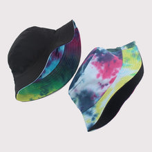 Load image into Gallery viewer, Adult Bucket Hat Fisherman Hat Reversible Fishing Hat Colourful Graffiti Bob Caps Hip Hop Creative Tie Dye Gorros Men Women