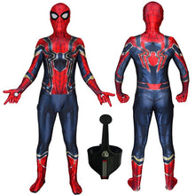 Load image into Gallery viewer, Adult Luxury Spiderman Jumpsuit Cosplay Costume Movie Superhero Miles Morales Raimi Fantasy Peter Parker Halloween Costume