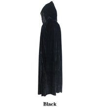 Load image into Gallery viewer, Adult Vampire Capes Kids Hooded Robes Black Red Reversible Forest Green Deluxe Halloween Cloak Full Length Cosplay