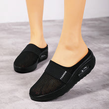 Load image into Gallery viewer, Air Cushion Slip-On Women Walking Shoes Orthopedic Diabetic Ladies Platform Mules Mesh Lightweight Slippers Wedge Female Sneaker