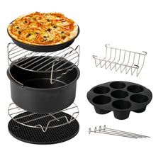 Load image into Gallery viewer, Air Fryer Accessories 7 Inch for Gowise Phillips Cozyna and Secura, Set of 8, Fit all Airfryer electric fryer 5.3QT to 5.8QT