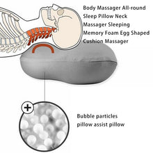 Load image into Gallery viewer, All-round Neck Massage Pillow Sleeping Memory Foam Egg Shaped Head Massage Pillow Soft Cushion Neck Stretcher Shoulder Relaxer