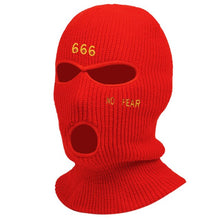 Load image into Gallery viewer, Embroidery 3-hole Balaclava Born To Die Knit Hat Army Tactical CS Winter Ski Riding Mask Beanie Prom Party Warm Mask