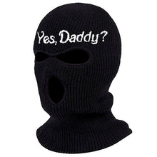 Load image into Gallery viewer, Embroidery 3-hole Balaclava Born To Die Knit Hat Army Tactical CS Winter Ski Riding Mask Beanie Prom Party Warm Mask