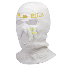 Load image into Gallery viewer, Embroidery 3-hole Balaclava Born To Die Knit Hat Army Tactical CS Winter Ski Riding Mask Beanie Prom Party Warm Mask