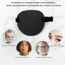 Load image into Gallery viewer, Amblyopia Eye Mask Adult Kids Strabismus Eye Training Single Eye Patch Cover Adjustable Eyeshade Filled Strabismus Eye Training