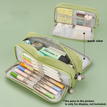 Load image into Gallery viewer, Pencil Case Double Sided Pen Bag Color Dual Canvas Pocket Storage Bag Pouch Stationery