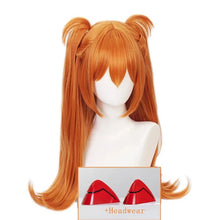 Load image into Gallery viewer, Anime Asuka Langley Soryu Cosplay Wig Long Orange Heat Resistant Costume Synthetic Hair Women Headwear