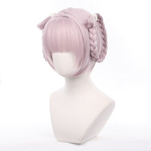Load image into Gallery viewer, Anime Call of The Night Nanakusa Nazuna Cosplay Wig Yofukashi no Uta Braided Gray Purple Heat Resistant Hair Wigs + Wig Cap
