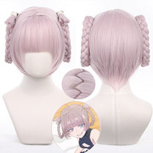 Load image into Gallery viewer, Anime Call of The Night Nanakusa Nazuna Cosplay Wig Yofukashi no Uta Braided Gray Purple Heat Resistant Hair Wigs + Wig Cap