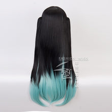Load image into Gallery viewer, Anime Cosplay Wig Blade of ghost Cosplay Wig Tokitou Muichirou Cos Wigs Demon Slayer Kimet green Long Hair