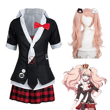Load image into Gallery viewer, Danganronpa Cosplay Costume Enoshima Junko JK Uniform Short Skirt Double Tail Braid Wig Headwear Suit Halloween Costumes