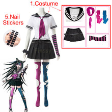 Load image into Gallery viewer, Cosplay Costume Anime Danganronpa Mioda Ibuki Colorful Devil Horn Wig For Woman Halloween Carnival Costume Props